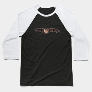 Bat Pipistrellus pipistrellus in Flight Illustration Baseball T-Shirt